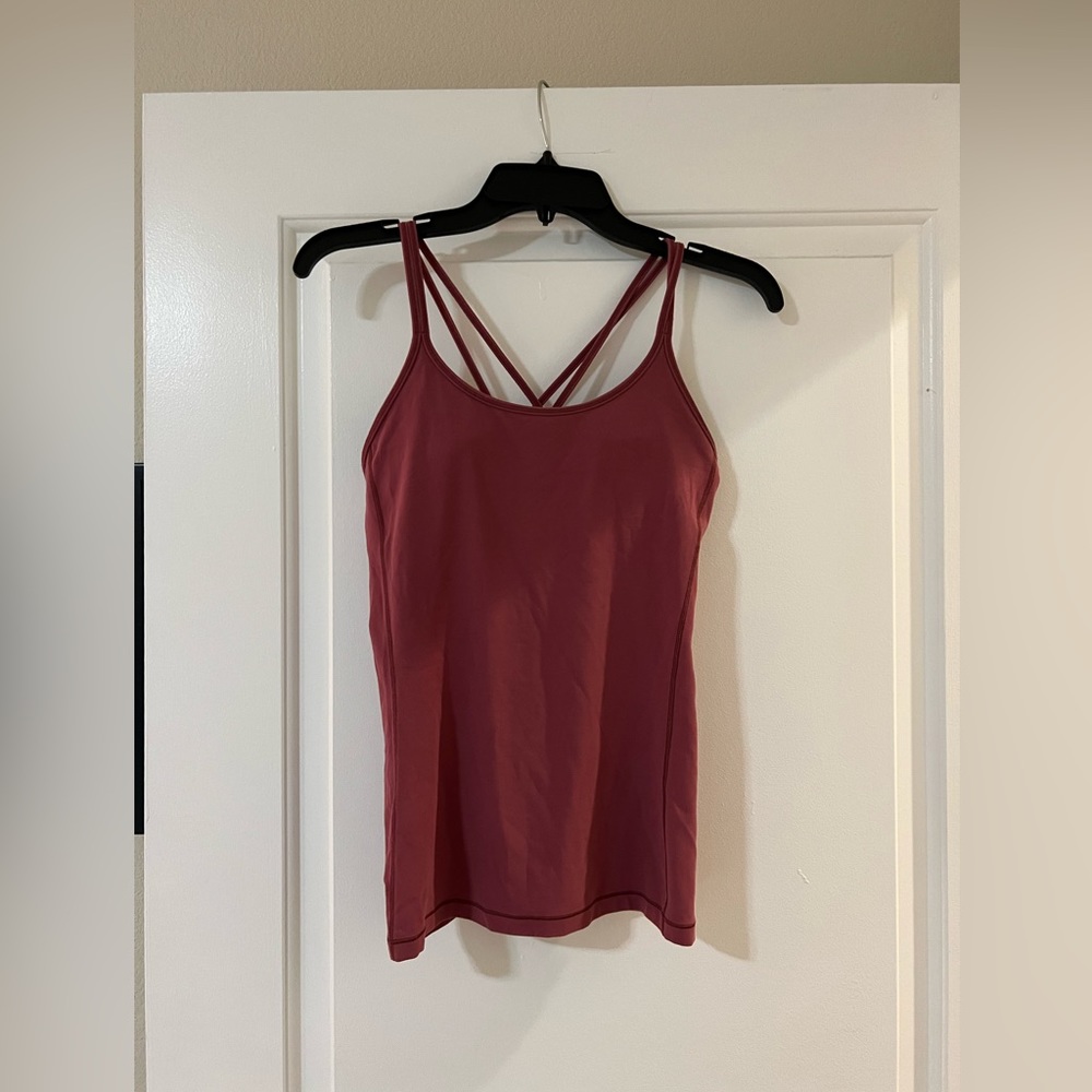 Pink Lululemon tank top
